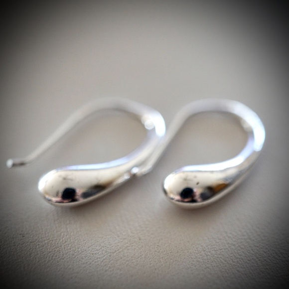 Sterling Silver Teardrop Earrings - Picture 7 of 8